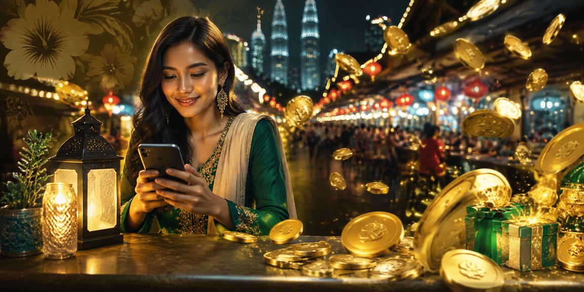 Pengguna Kuala Lumpur mengakses kasino mudah alih pv2 semasa Hari Raya